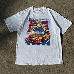 Vintage Nascar Bill Elliott Get Back Big Mac Tie Dye Flower Mcdonalds T Shirt
